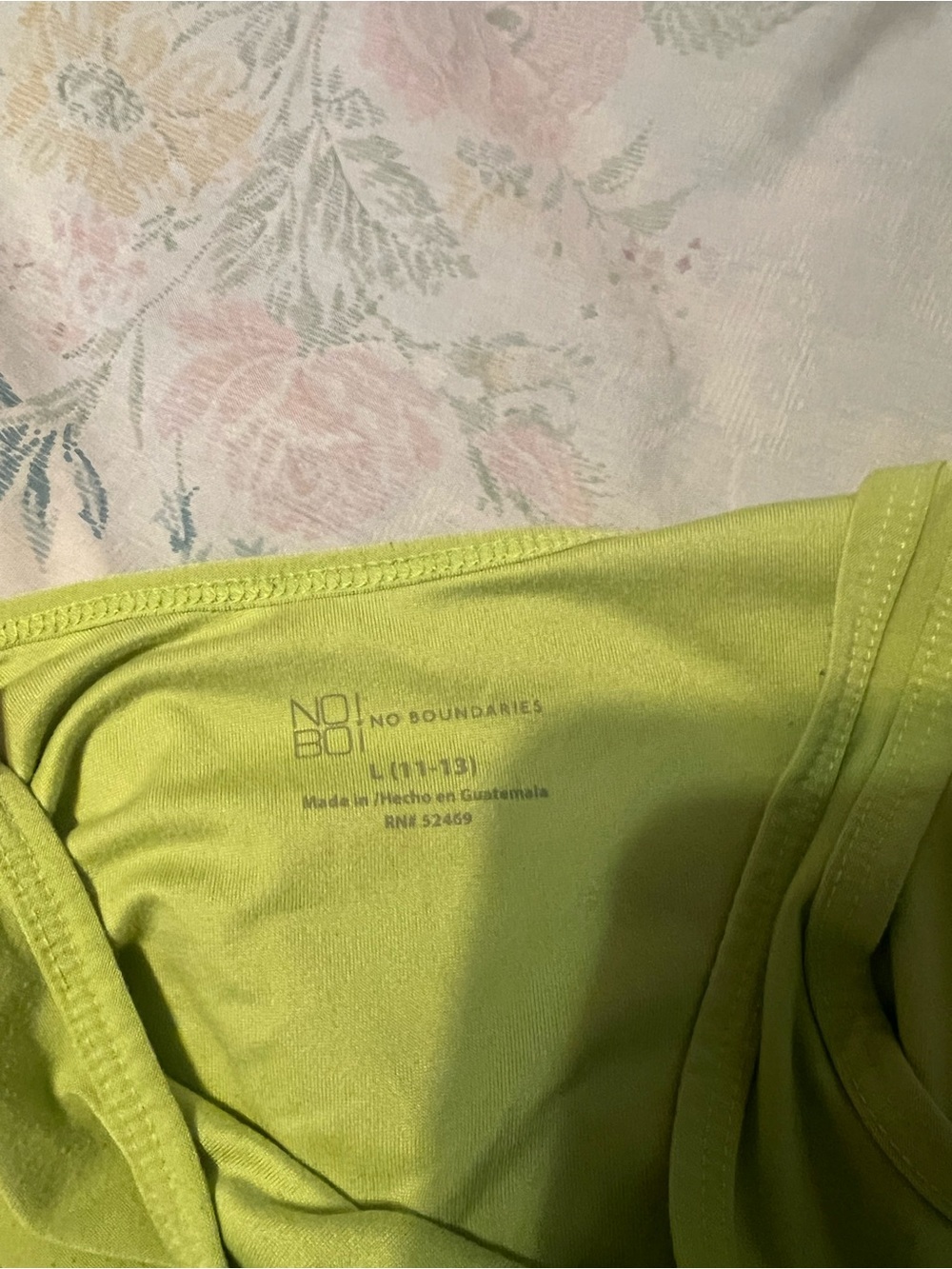No Boundaries Women's Neon Lime Bandeau Tank - Lime Green